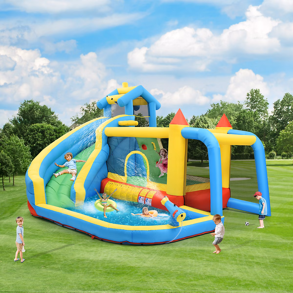 ch-teau-gonflable-aires-de-jeux-gonflables-5-en-1-avec-toboggan-piscine-et-zones-de-saut-tissu-oxford-multicolore~4070861317216_01c_MP Château Gonflable - Aires de Jeux Gonflables 5 en 1 avec Toboggan, Piscine et Zones de Saut, Tissu Oxford, Multicolore