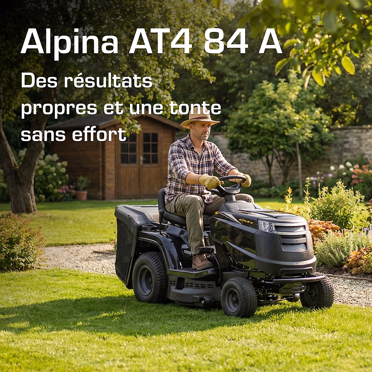 Tondeuse autoportee ejection arriere ALPINA AT4 84A 352 cm3 l.84 cm