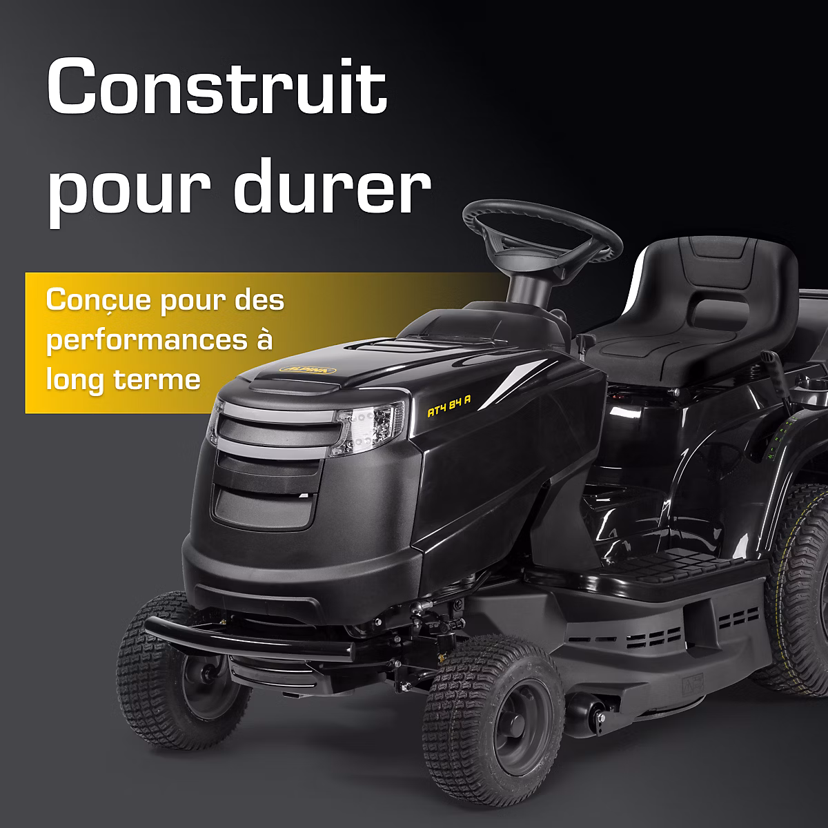 Tondeuse autoportee ejection arriere ALPINA AT4 84A 352 cm3 l.84 cm