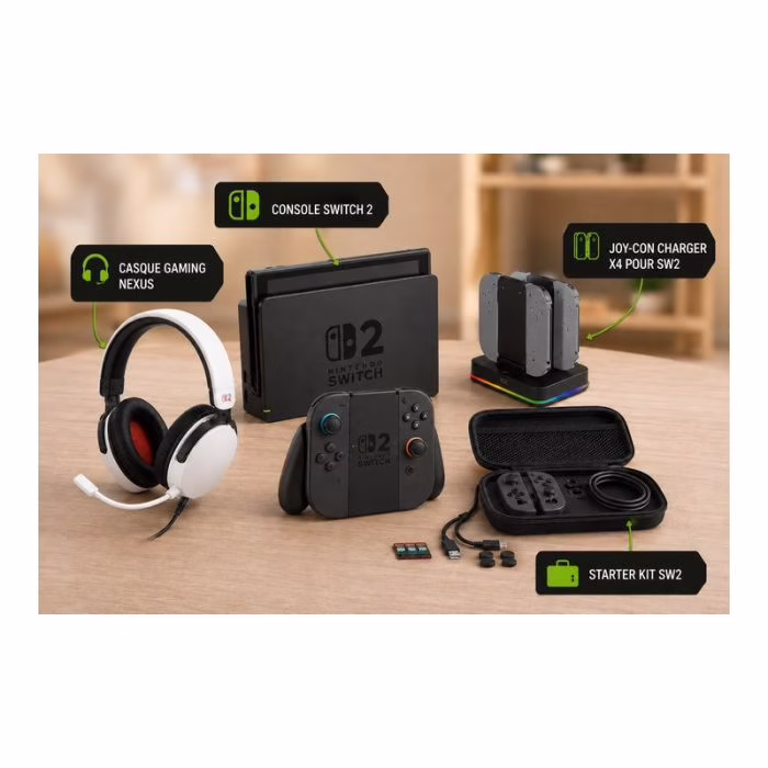 Pack Console Nintendo Switch 2 256 Go + 3 accessoires